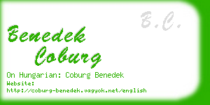 benedek coburg business card